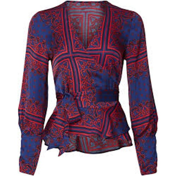 Scotch & Soda Multi Print Wrap Top - Picture 2 of 14